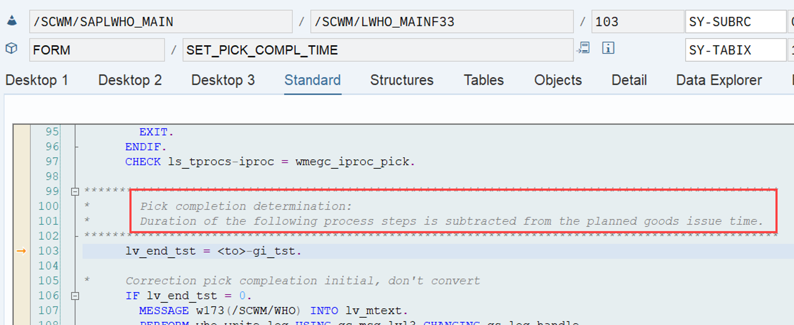 SAP EWM Latest Start Date LSD_16
